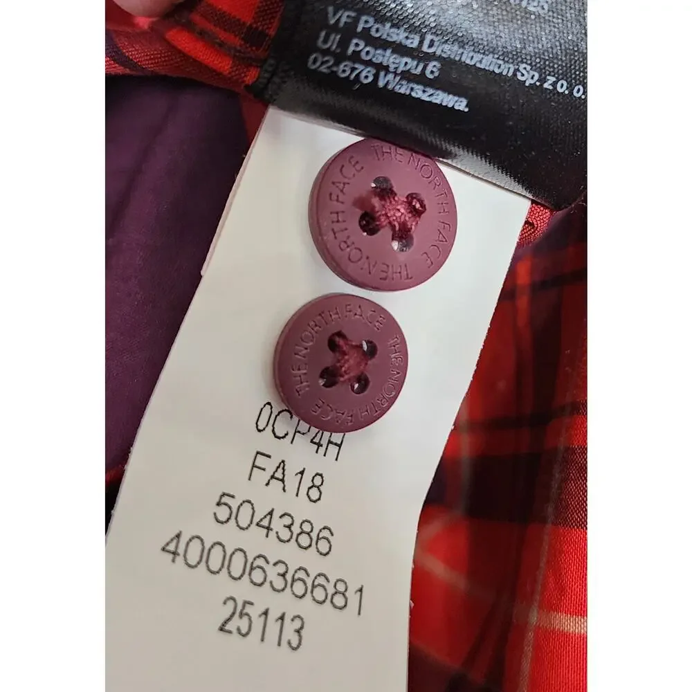 The North Face Plaid Button‎ Front Long Sleeve Shirt Mens Small
